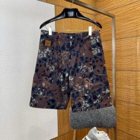 LV Workwear Leopard-Print Floral Shorts