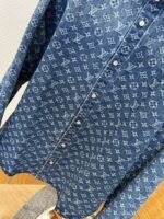 LV Full-Print Lapel Single-Button Denim Shirt 2 - 图片 4