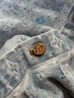 LV All-Over Print Color Jacquard Lapel Denim Jacket - 图片 6