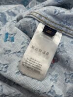 LV All-Over Print Color Jacquard Lapel Denim Jacket - 图片 9
