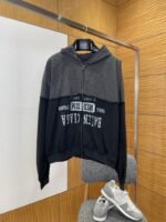 Balenciaga Checkered Patchwork Distressed Hoodie