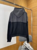 Balenciaga Checkered Patchwork Distressed Hoodie - 图片 2