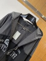 Balenciaga Checkered Patchwork Distressed Hoodie - 图片 5