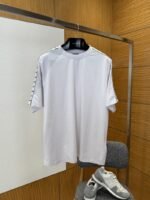 Balenciaga Plain Knit Striped Crew Neck T-Shirt 2