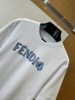 Fendi Alphabet Floral Embroidered Short-Sleeve T-Shirt - 图片 3