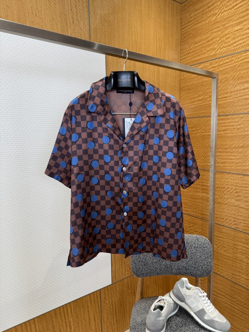 wsxc1773116505149_0.jpg LV Checkered Polka Dot Short-Sleeve Shirt - 图片 1