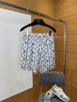 LV Drawstring Printed Mulberry Silk Shorts - 图片 2