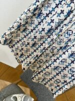 LV Drawstring Printed Mulberry Silk Shorts - 图片 4