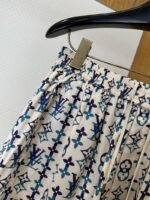 LV Drawstring Printed Mulberry Silk Shorts - 图片 9