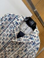 LV logo-printed mulberry silk short-sleeve shirt - 图片 3