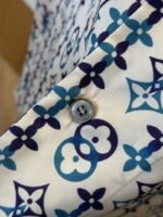 LV logo-printed mulberry silk short-sleeve shirt - 图片 8
