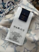 LV logo-printed mulberry silk short-sleeve shirt - 图片 9