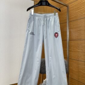 Balenciaga Brand Logo Embroidered Wide-Leg Casual Pants 1