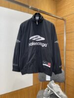 Balenciaga Embroidered Logo Stand Collar Jacket 2