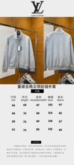 LV Heavyweight Cotton Stand Collar Zip Jacket - 图片 10