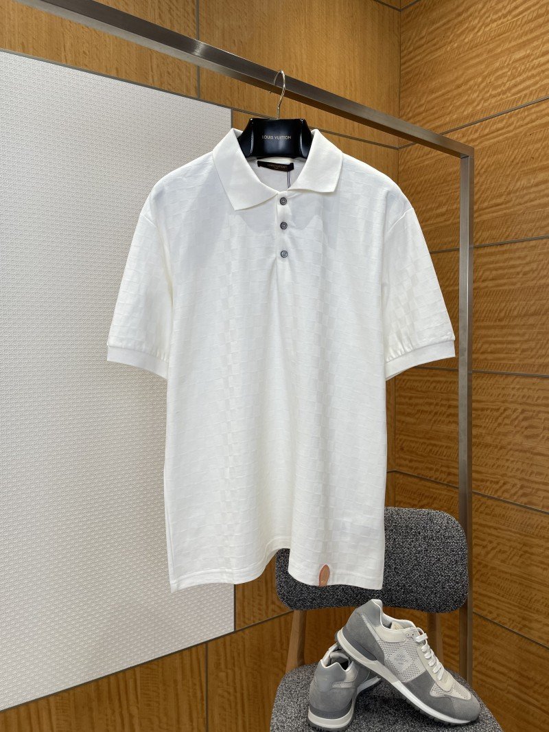 wsxc1773195276694_0.jpg LV Checkered Subtle Pattern Jacquard Polo Shirt - 图片 1
