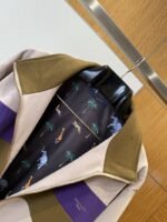 LV Color-Block Striped Stand Collar Zipper Jacket 1 - 图片 3