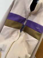 LV Color-Block Striped Stand Collar Zipper Jacket 1 - 图片 8