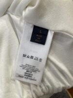 LV Leather Label color clash Stripe Stand Collar Jacket Coat - 图片 9