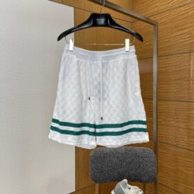 LV Color-Block Striped Plaid Jacquard Shorts