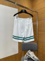 LV Color-Block Striped Plaid Jacquard Shorts - 图片 2