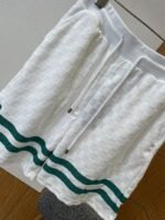 LV Color-Block Striped Plaid Jacquard Shorts - 图片 4