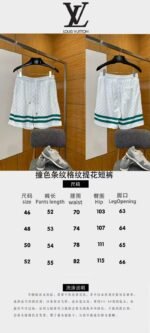 LV Color-Block Striped Plaid Jacquard Shorts - 图片 10