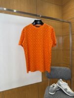 LV Logo Pattern Crew Neck Short Sleeve T-Shirt