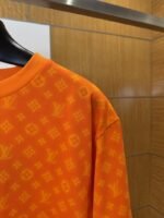 LV Logo Pattern Crew Neck Short Sleeve T-Shirt - 图片 4