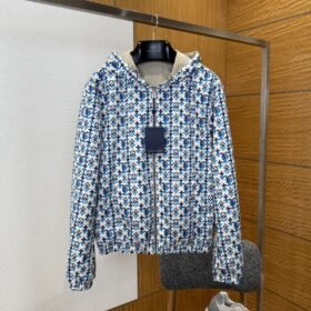 LV All-Over Logo Reversible Hooded Jacket