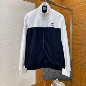 Gucci Embroidered Contrast Patchwork Stand Collar Jacket