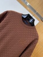 LV Embroidered Check Jacquard Knit Short-Sleeve T-Shirt 1 - 图片 3