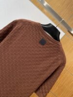 LV Embroidered Check Jacquard Knit Short-Sleeve T-Shirt 1 - 图片 6