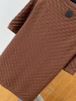 LV Embroidered Check Jacquard Knit Short-Sleeve T-Shirt 1 - 图片 7