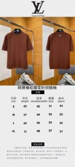 LV Embroidered Check Jacquard Knit Short-Sleeve T-Shirt 1 - 图片 10