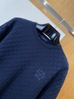 LV Embroidered Check Jacquard Knit Short-Sleeve T-Shirt 2 - 图片 3