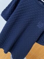 LV Embroidered Check Jacquard Knit Short-Sleeve T-Shirt 2 - 图片 4