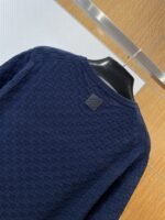 LV Embroidered Check Jacquard Knit Short-Sleeve T-Shirt 2 - 图片 6