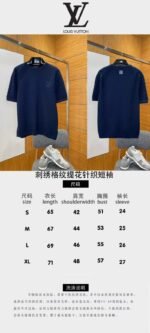 LV Embroidered Check Jacquard Knit Short-Sleeve T-Shirt 2 - 图片 10