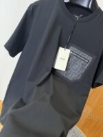 Fendi Pocket Zipper Decorated Cotton Short-Sleeve T-Shirt 1 - 图片 8
