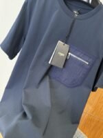 Fendi Pocket Zipper Decorated Cotton Short-Sleeve T-Shirt 3 - 图片 8
