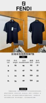 Fendi Pocket Zipper Decorated Cotton Short-Sleeve T-Shirt 3 - 图片 10