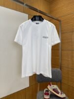 Dior Micro Logo Embroidered Crew Neck Short Sleeve T-Shirt 3