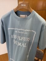 Dior Blue Embroidered Knit Short-Sleeve T-Shirt - 图片 6