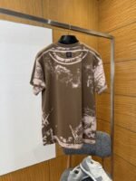 LV Tie-Dye Print Letter Crew Neck Short-Sleeve T-Shirt 1 - 图片 2