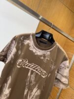 LV Tie-Dye Print Letter Crew Neck Short-Sleeve T-Shirt 1 - 图片 3