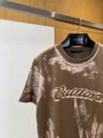 LV Tie-Dye Print Letter Crew Neck Short-Sleeve T-Shirt 1 - 图片 4