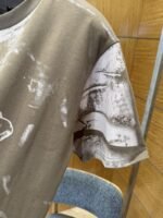 LV Tie-Dye Print Letter Crew Neck Short-Sleeve T-Shirt 1 - 图片 7