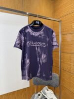 LV Tie-Dye Print Letter Crew Neck Short-Sleeve T-Shirt 2