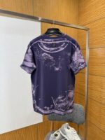 LV Tie-Dye Print Letter Crew Neck Short-Sleeve T-Shirt 2 - 图片 2